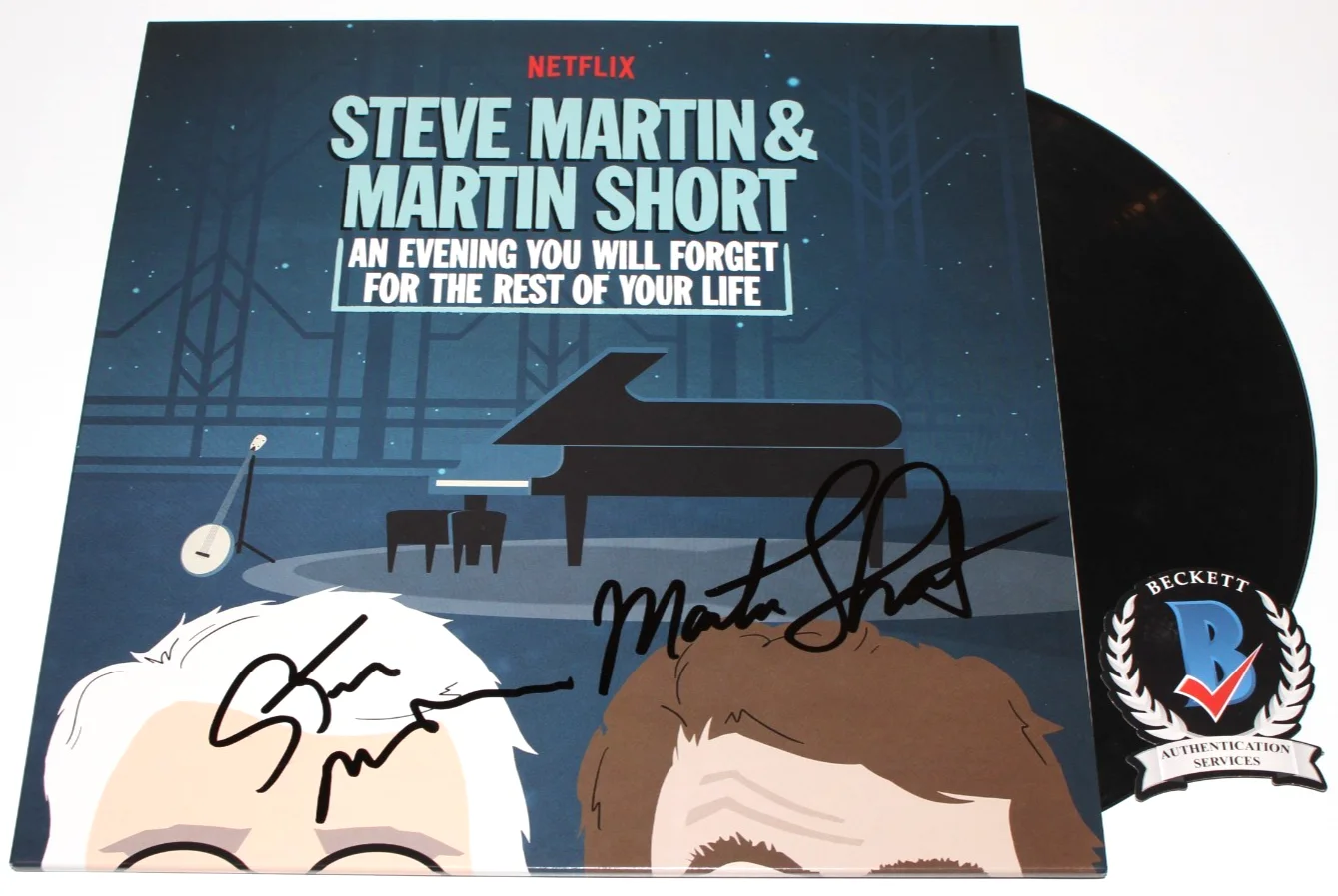 STEVE MARTIN & MARTIN SHORT SIGNED NETFLIX ALBUM VINYL RECORD LP BECKETT BAS COA, изображение 3