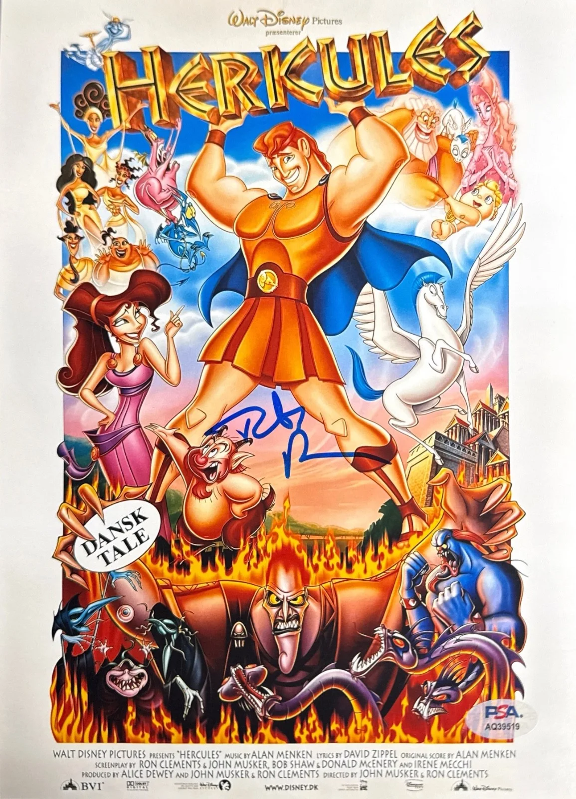 Tate Donovan — Tate Donovan Signed 8x10 Disney Hercules Photo PSA AQ39519, image 2