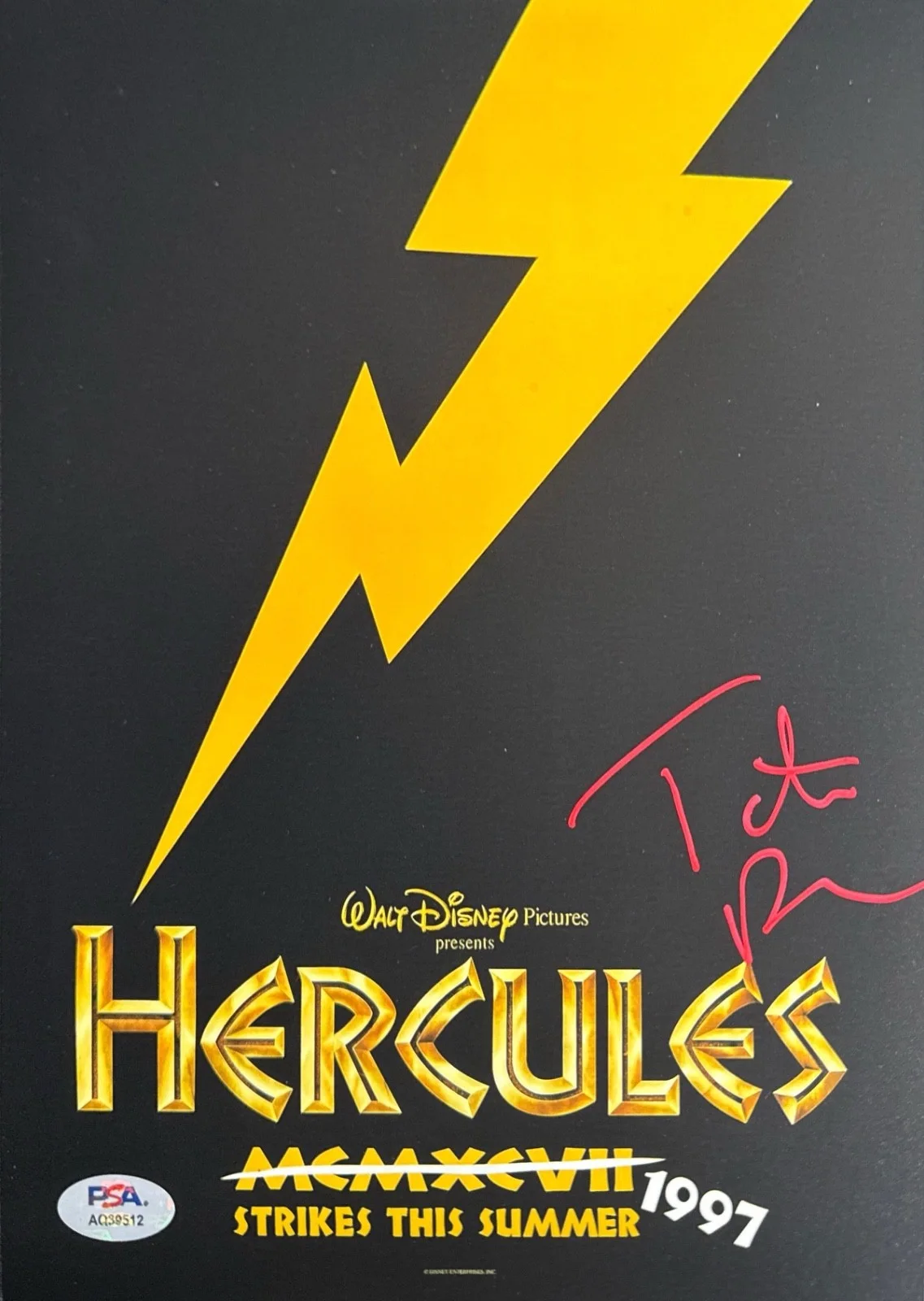 Tate Donovan — Tate Donovan Signed 8x10 Disney Hercules Photo PSA AQ39512, image 2