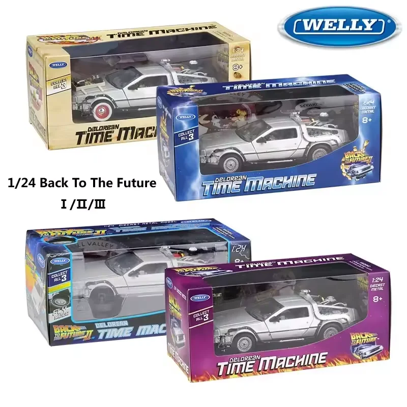 1:24 Welly DeLorean Time Machine Diecast Model Back to the Future I/II/III - UK, изображение 2