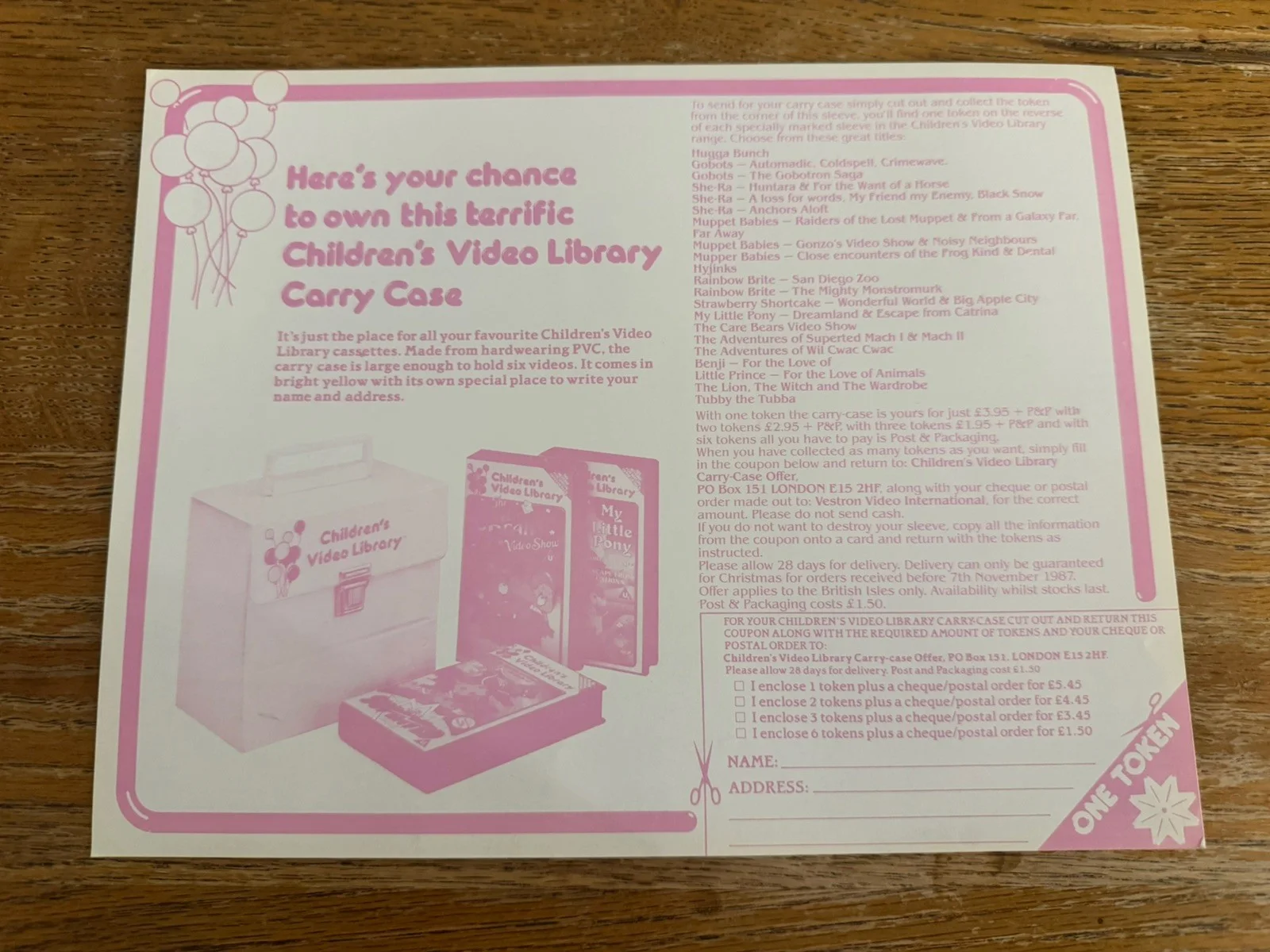 Bible Tales 1984 very rare video shop promo sample sleeve, изображение 2