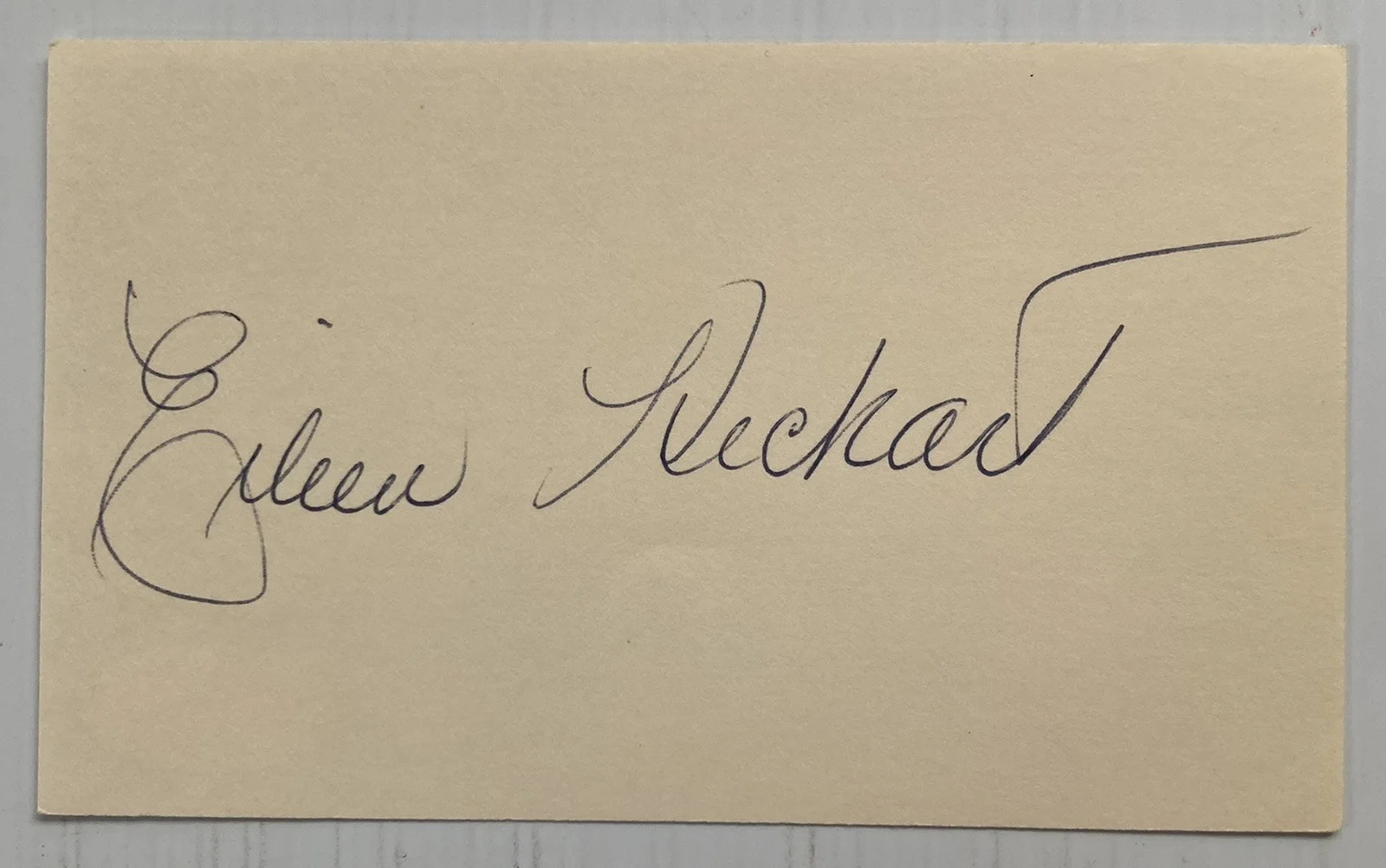 Eileen Heckart — Bad Seed Eileen Heckart Signed Autograph 3x5 Index Card - JSA Cert - FREE S&H!, изображение 2