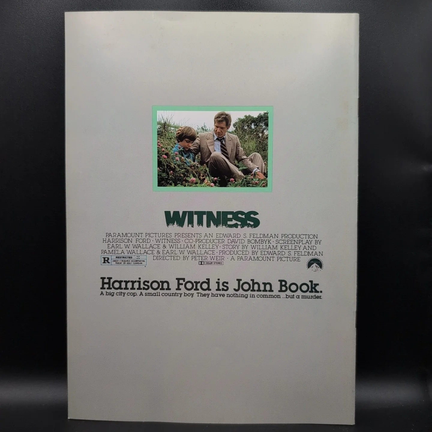 Witness Harrison Ford Film Programme 1985 Japan Import, изображение 2