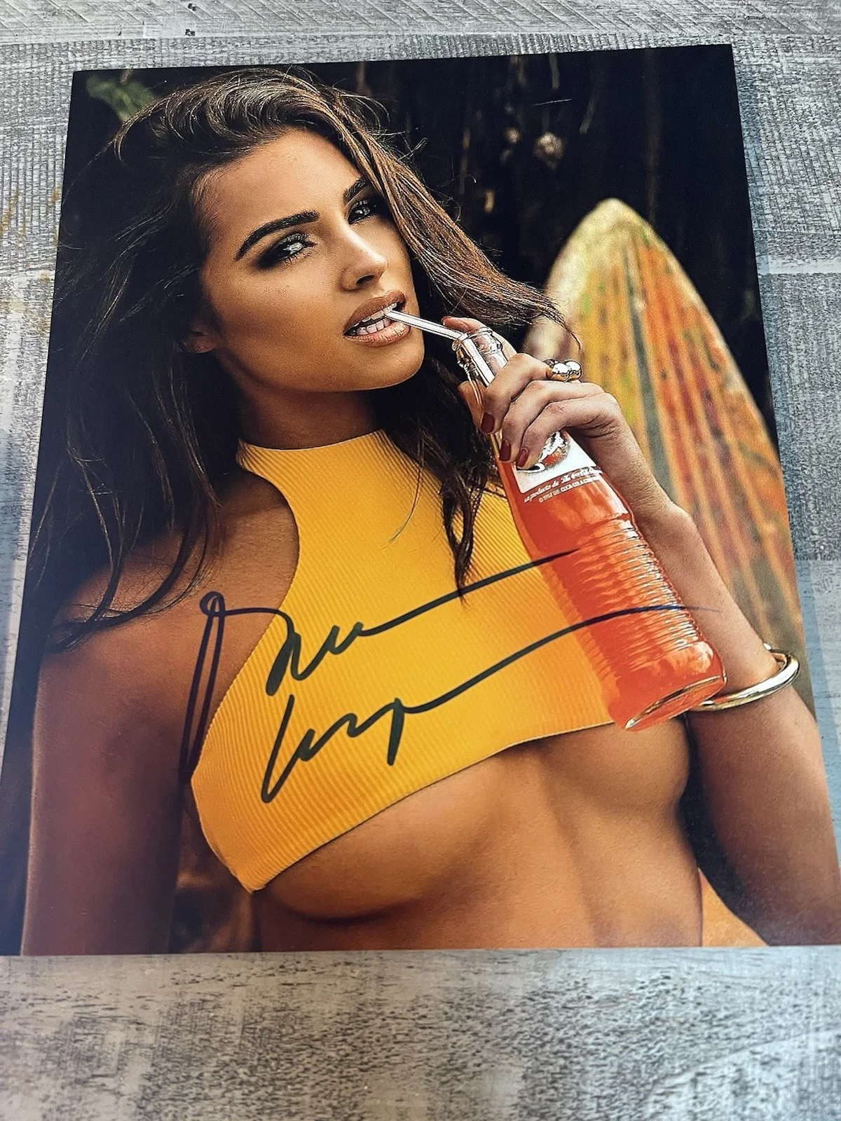 Olivia Culpo Beautiful Sports Illustrated Signed Autographed 8x10 Photo COA, изображение 2