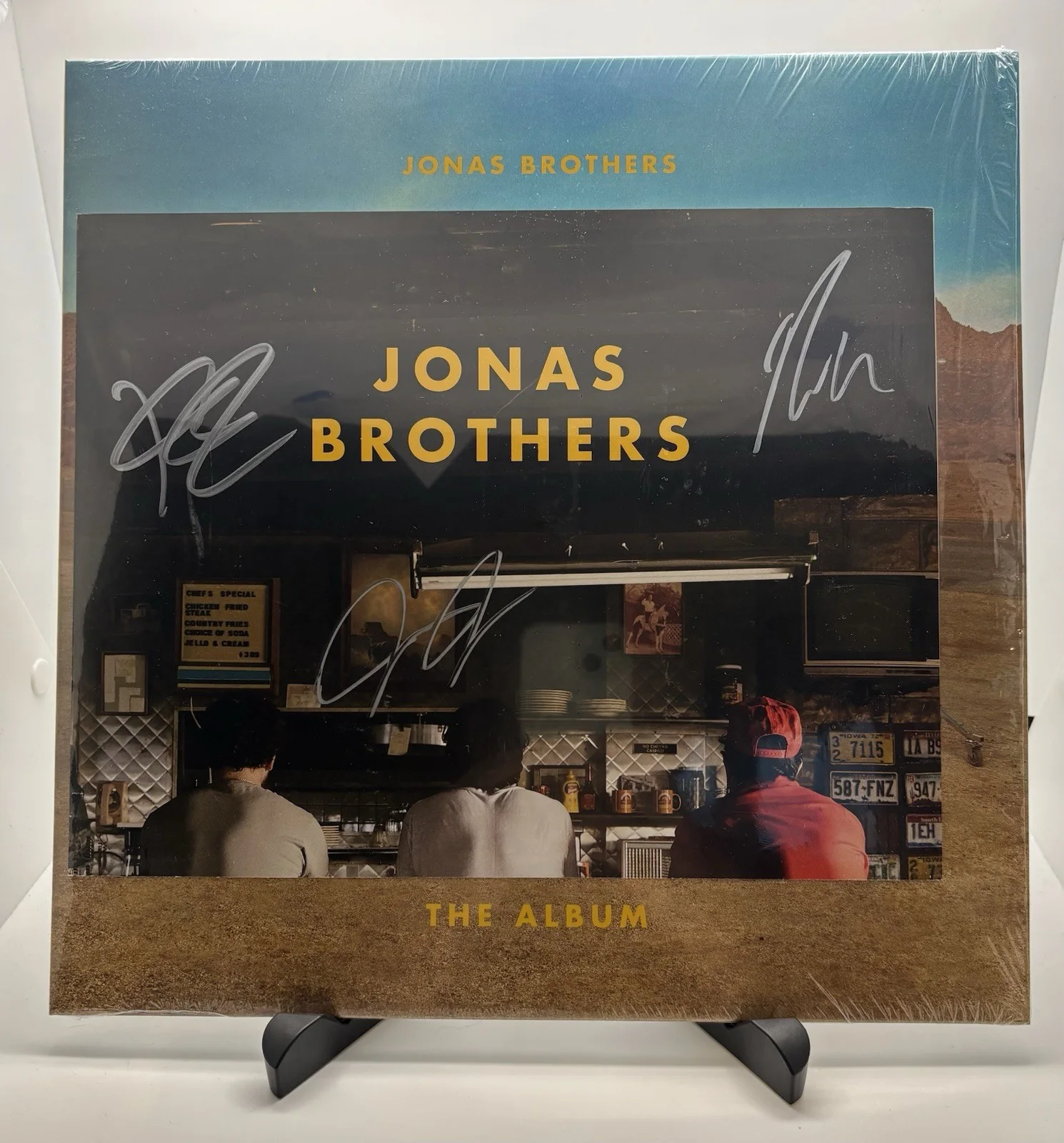 Jonas Brothers Signed 11x17 Poster & The Album Vinyl ALL 3 MEMBERS!!, изображение 2