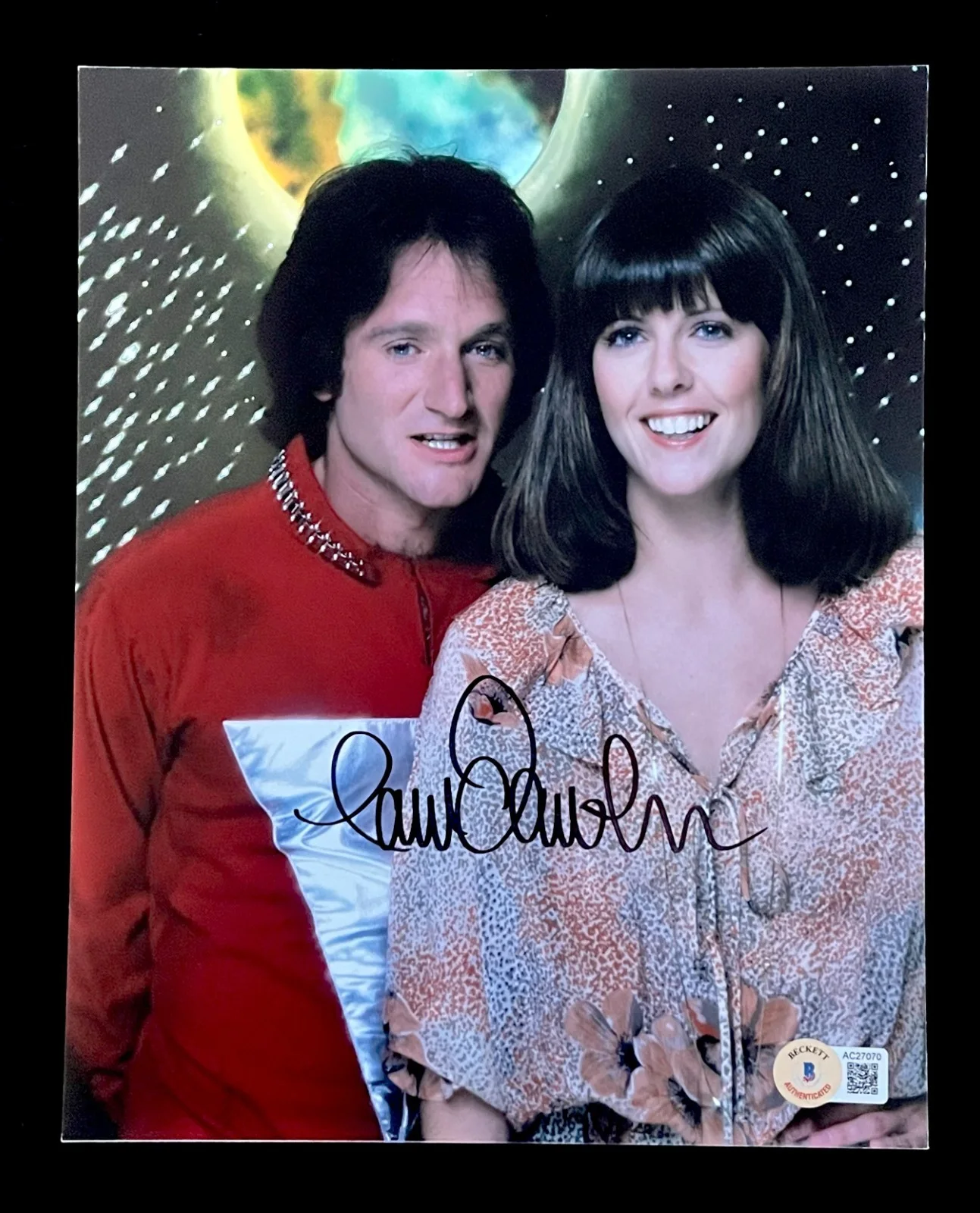 PAM DAWBER — PAM DAWBER HAND SIGNED 8X10 PHOTO BECKETT COA. MORK AND MINDY. ROBIN WILLIAMS