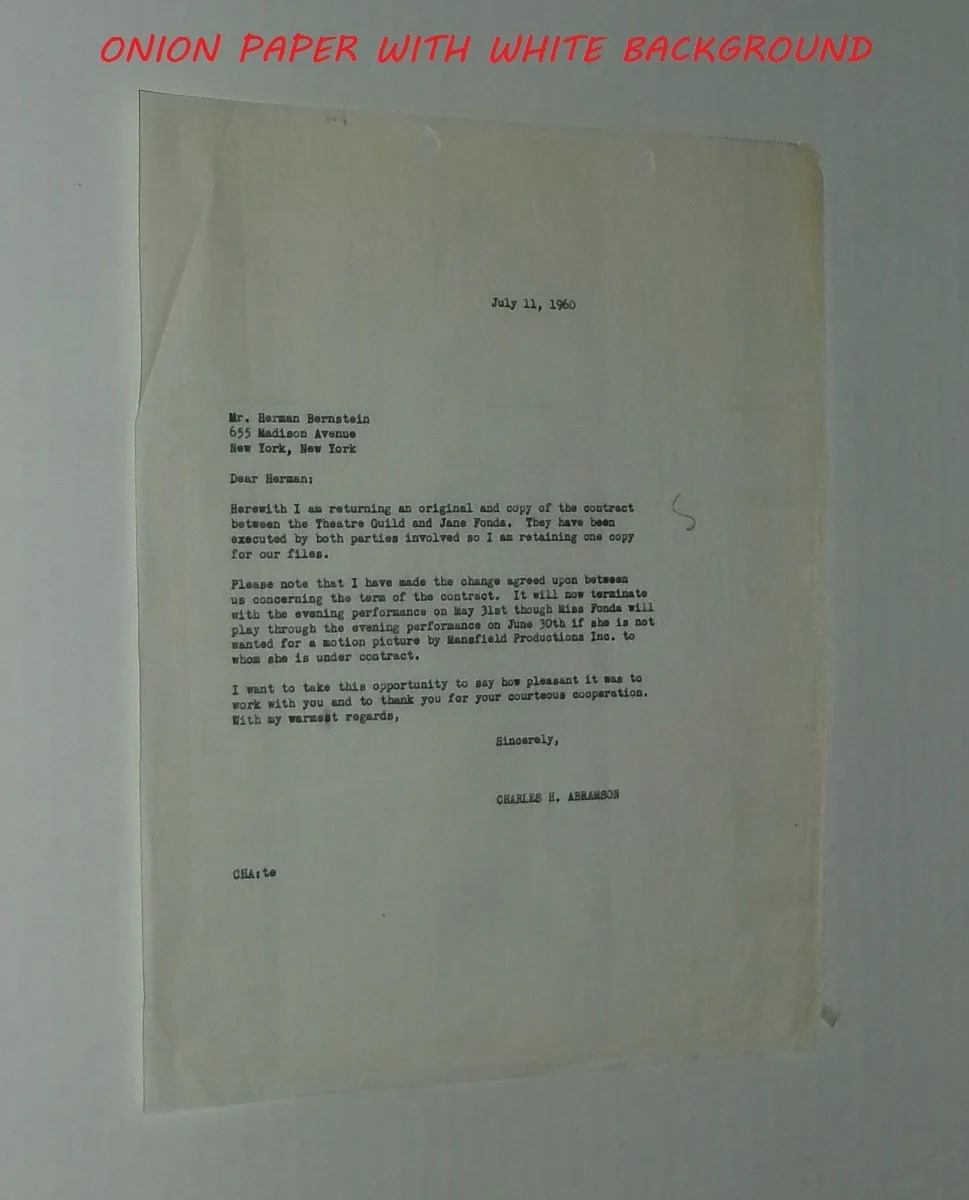 JANE FONDA INVITATION TO A MARCH Contract Dispute Letter From CHARLES ABRAMSON, image 2