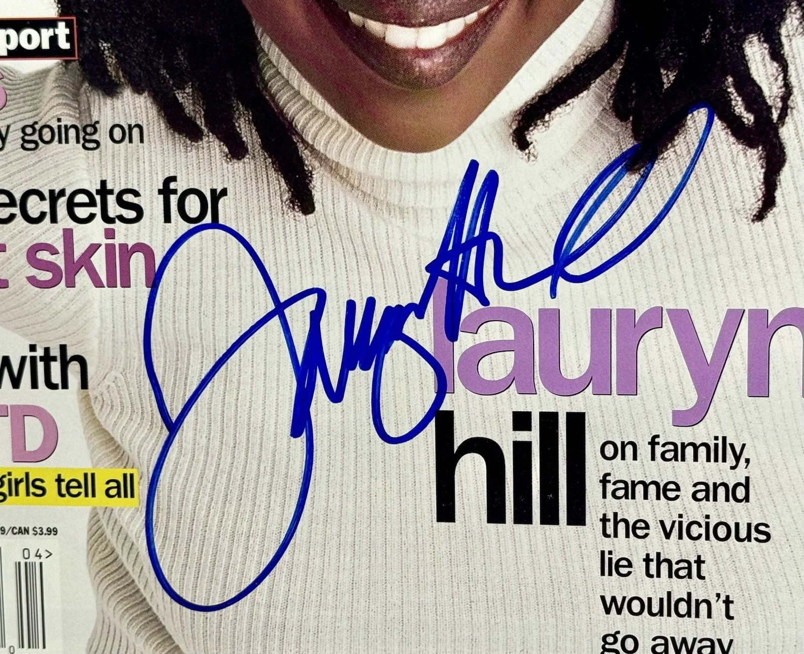 Lauryn Hill Fugees signed Magazine Teen People Beckett coa, изображение 2