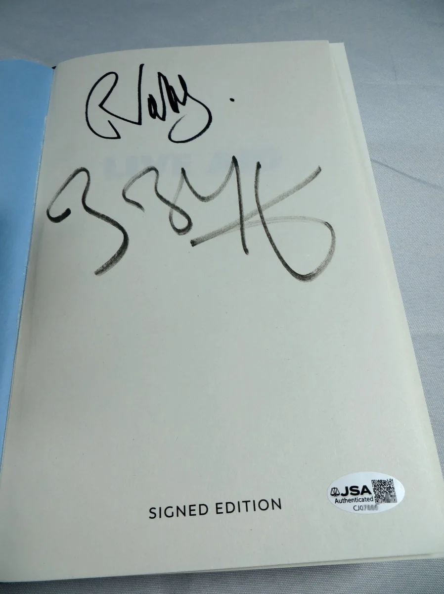 Bob Geldof Paul Vallely Signed Autographed Hardcover Book Band Aid JSA, изображение 2