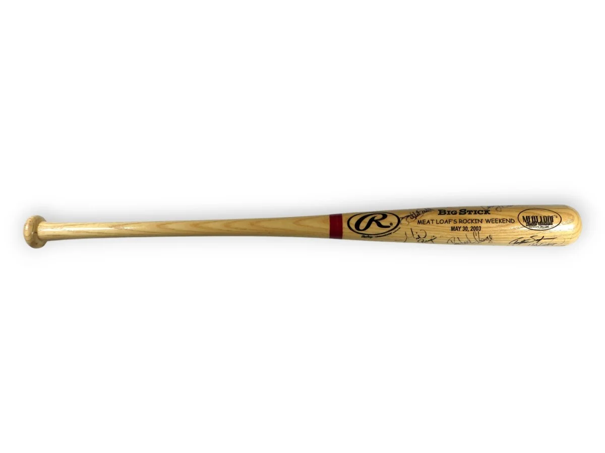 Meat Loaf Signed Autograph Baseball Bat Bruce McGill Gault 16 Autos JSA YY54443, image 2