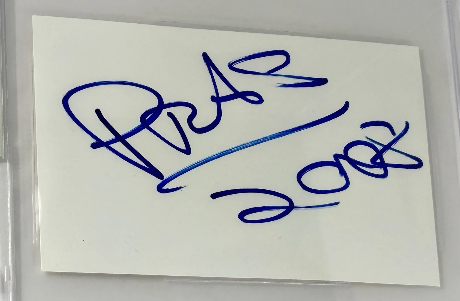 Pras Fugees signed cut Index Card ghetto superstar rapper Beckett coa slabbed, изображение 2