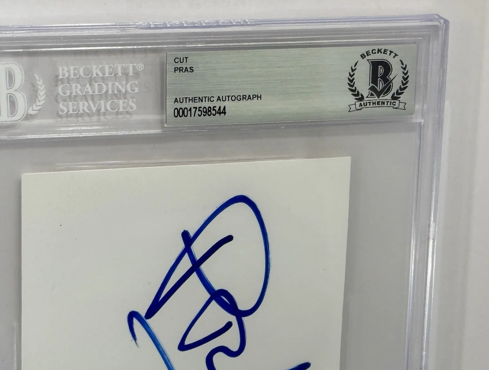 Pras Fugees signed cut Index Card ghetto superstar rapper Beckett coa slabbed, изображение 3