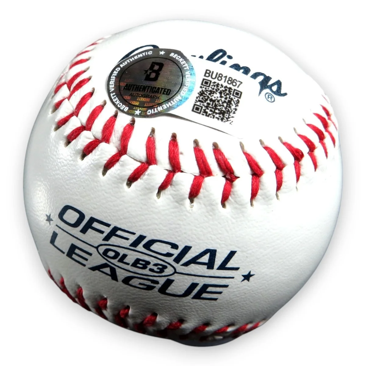 Julia Butters — Julia Butters Autographed Baseball Once Upon a Time in Hollywood BAS BU81867, image 2