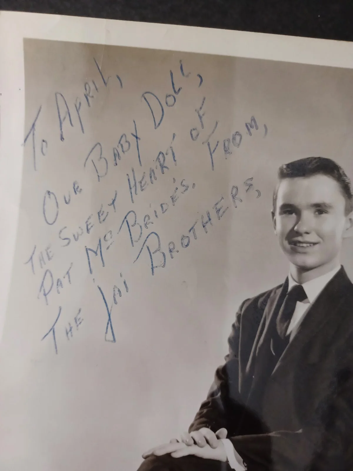 The Jai Brothers (Jerry & Larry) Signed 8x10 Vintage Photo -Singers/Entertainers, изображение 2