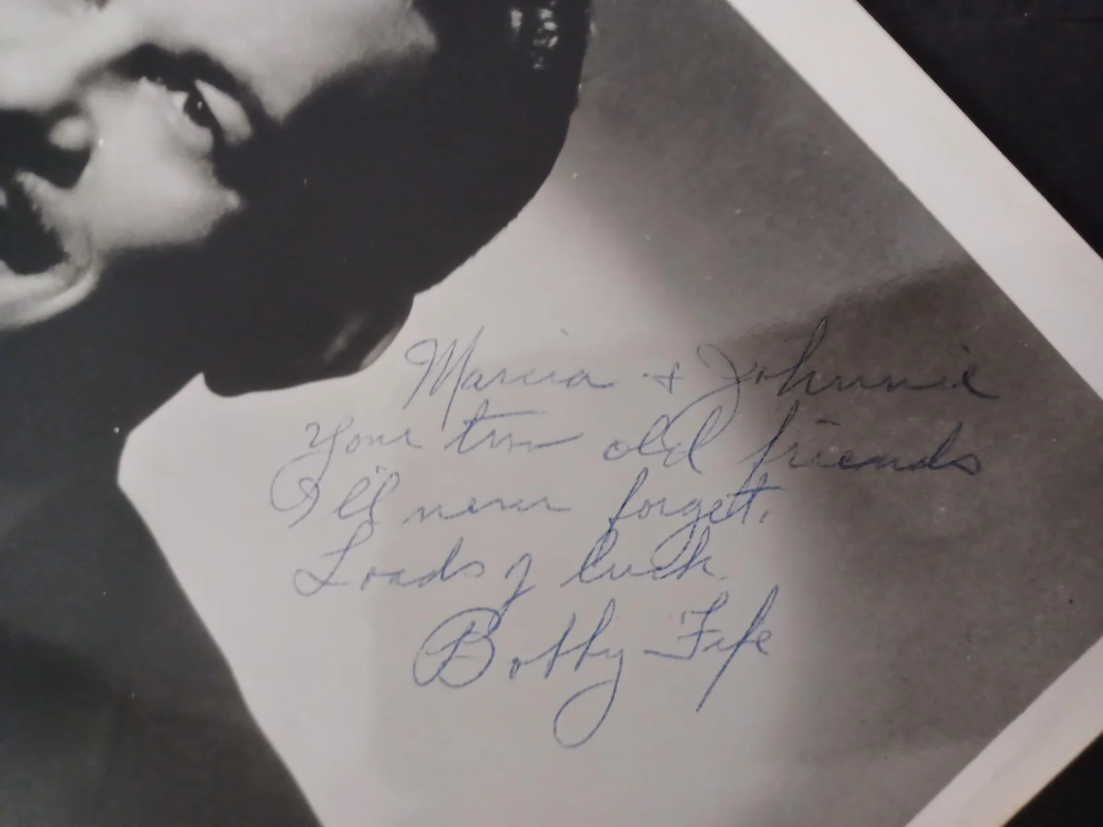 Bobby Fife Signed 8x10 Vintage Photo - Singer, Entertainer, image 2