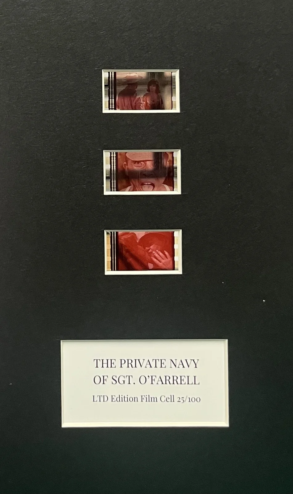THE PRIVATE NAVY OF SGT O’FARRELL. 35mm Film Cell Mounted Display, image 2