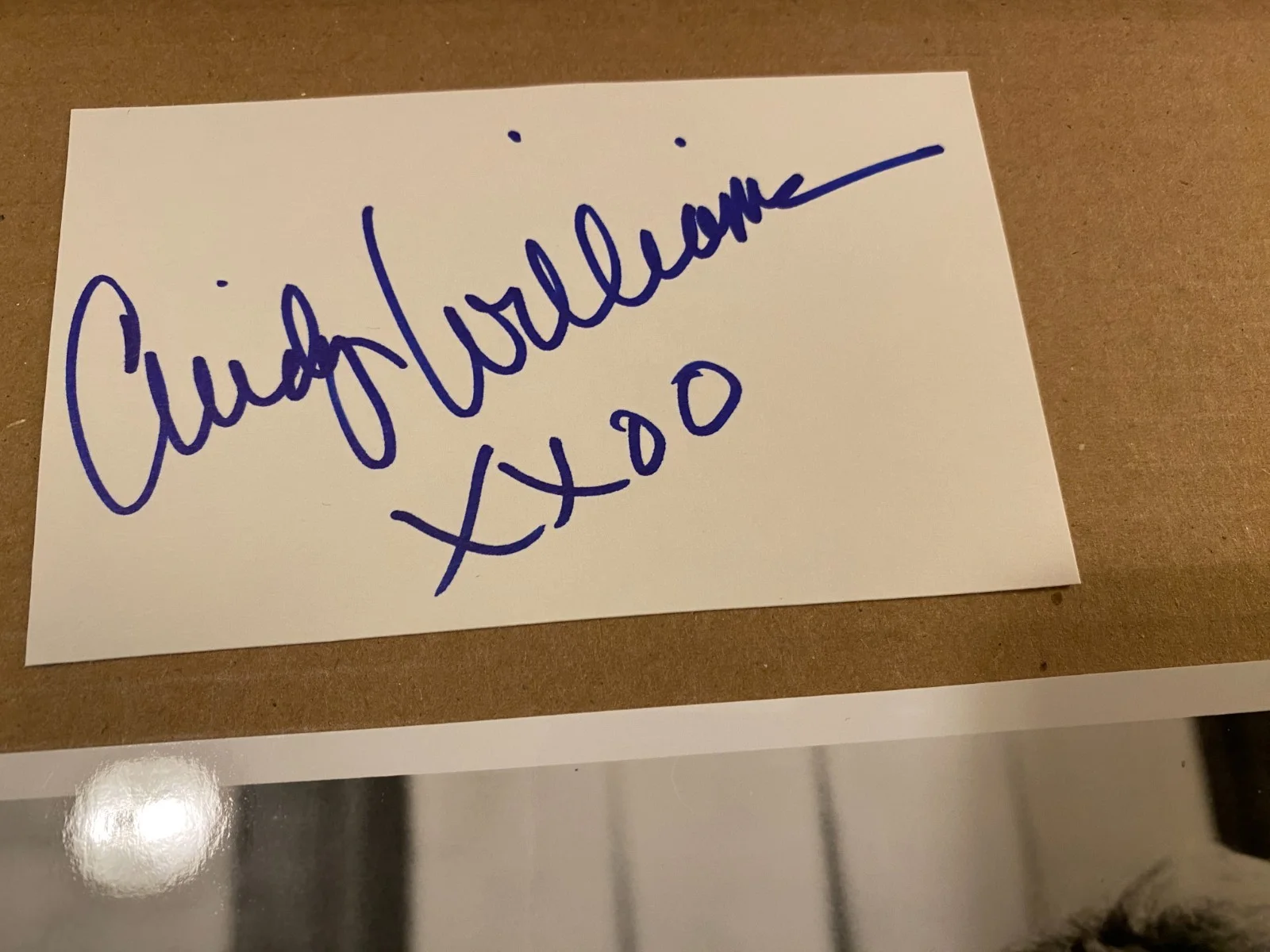 Cindy Williams signed 3”x5” index card + Laverne & Shirley photo, image 2