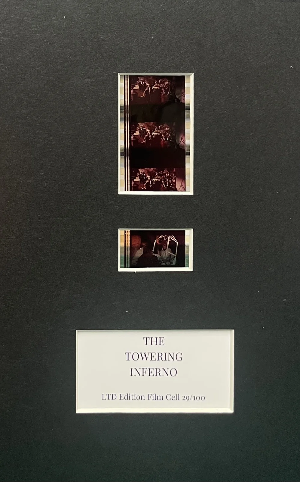 THE TOWERING INFERNO. Steve McQeen. 35mm Film Cell Mounted Display, image 3