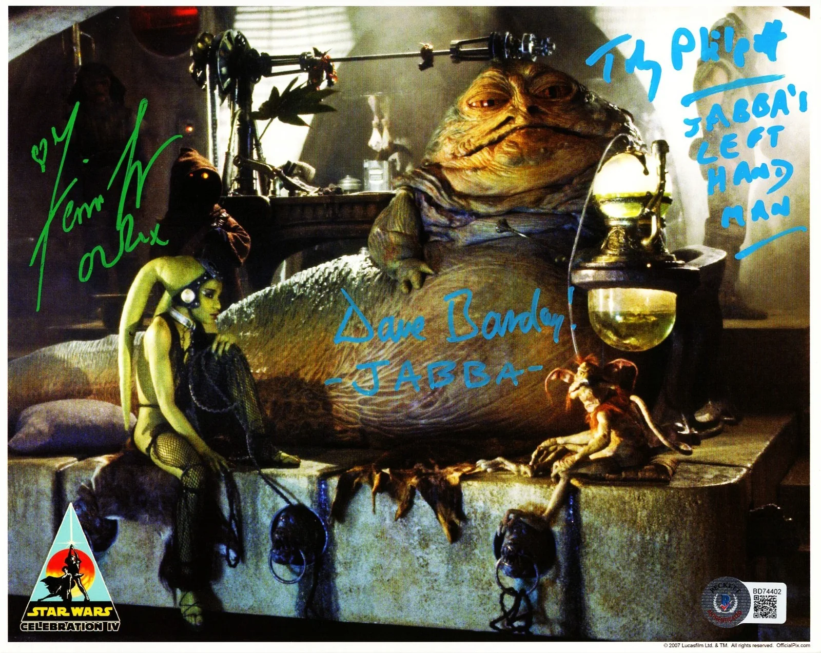 FEMI TAYLOR TOBY PHILPOTT & DAVE BARCLAY — FEMI TAYLOR TOBY PHILPOTT & DAVE BARCLAY Signed 8x10 Photo STAR WARS #BD74402