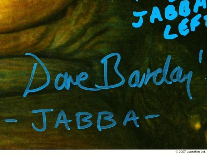 TOBY PHILPOTT, DAVE BARCLAY — TOBY PHILPOTT & DAVE BARCLAY Signed 8x10 OPX Photo "STAR WARS" BAS #BD74403, image 3
