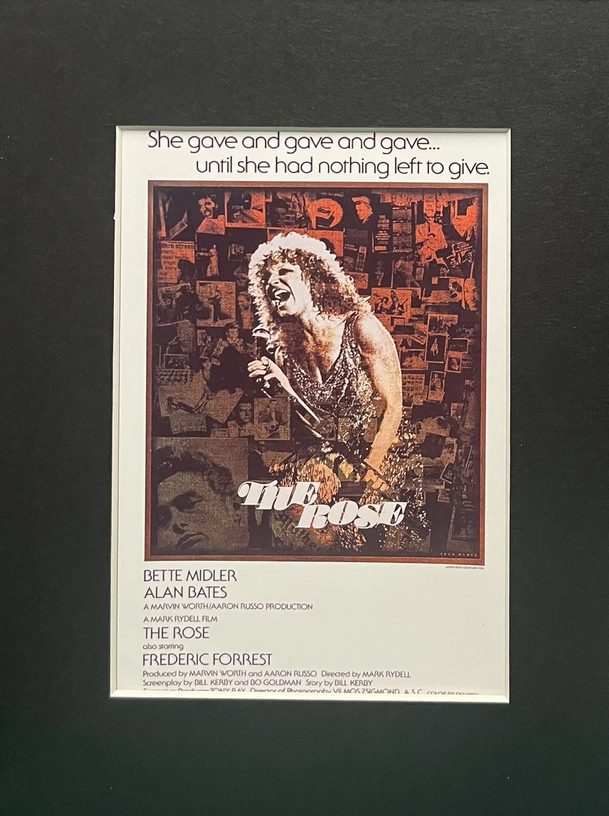 THE ROSE Bette Midler . 35mm Film Cell Mounted Display, image 3
