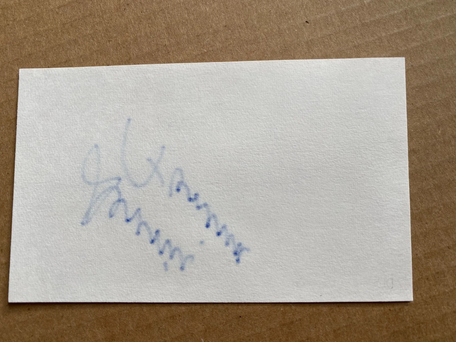Dennis Farina signed index card actor, image 2
