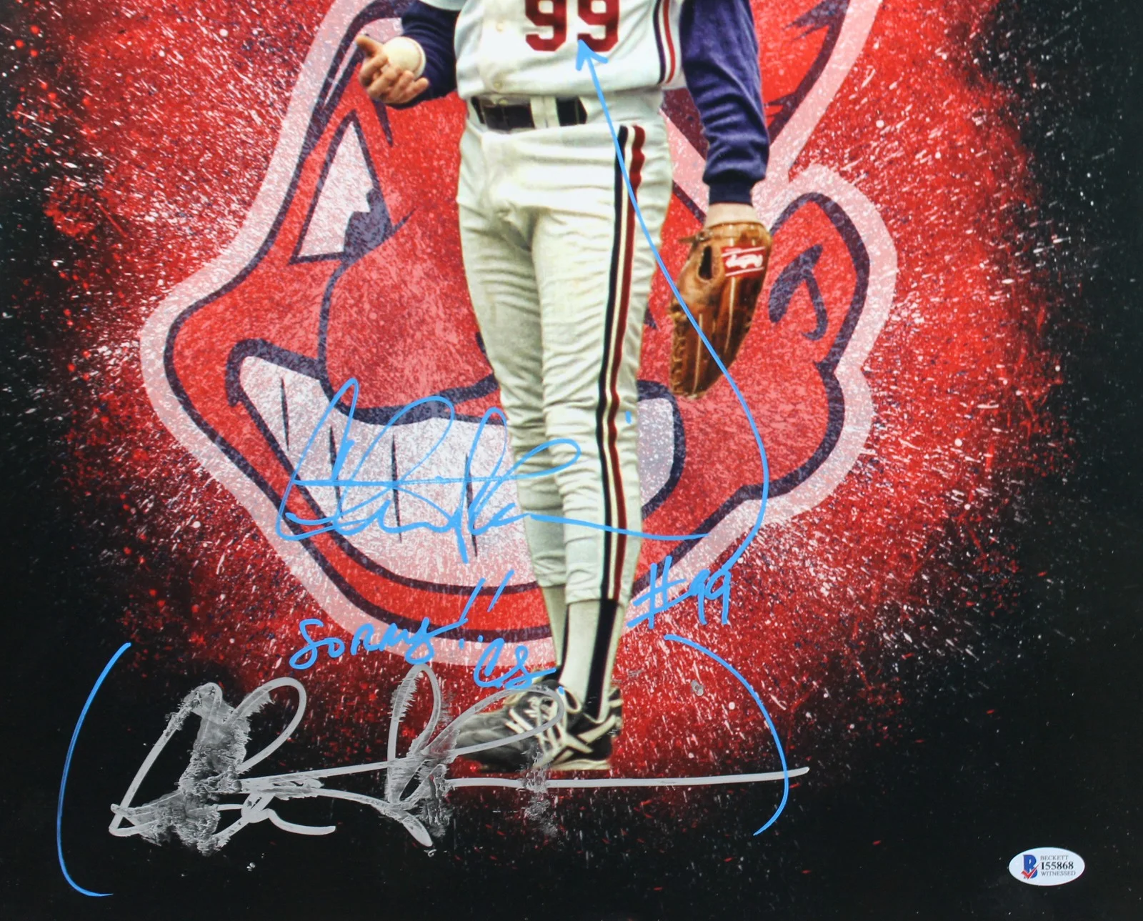 Charlie Sheen — Charlie Sheen Major League "Sorry" 3x Signed 16X20 Photo BAS Witnessed #I55868, изображение 2