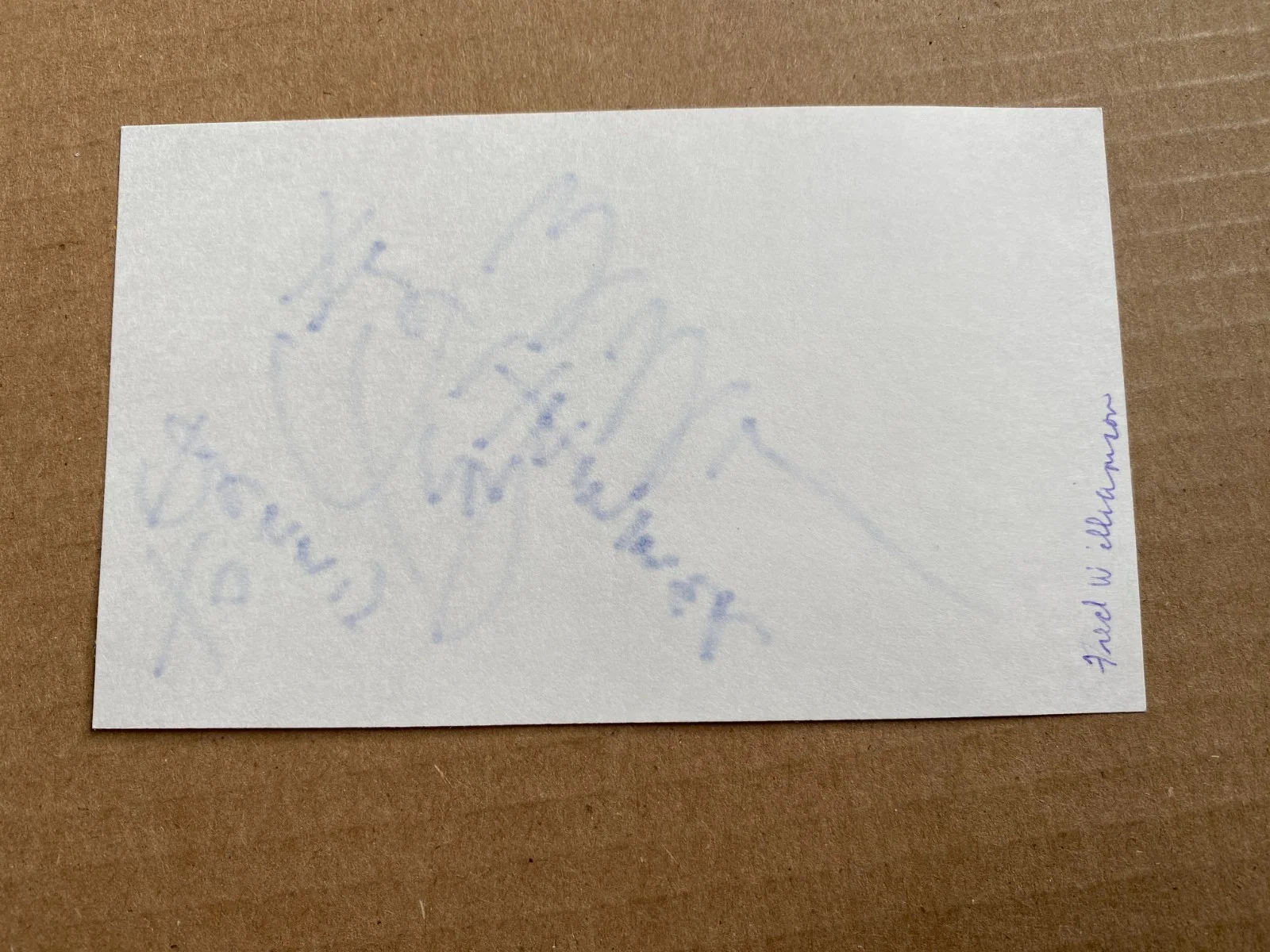 Fred “The Hammer” Williamson signed index card NFL player actor, image 2