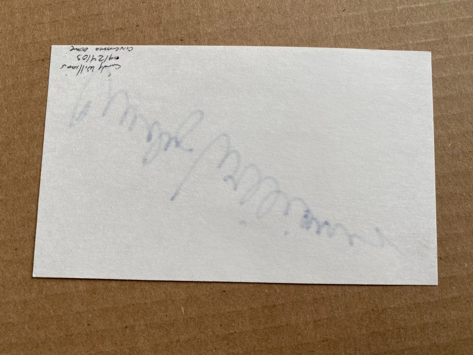 Cindy Williams signed index card Laverne & Shirley + American Graffiti, изображение 2