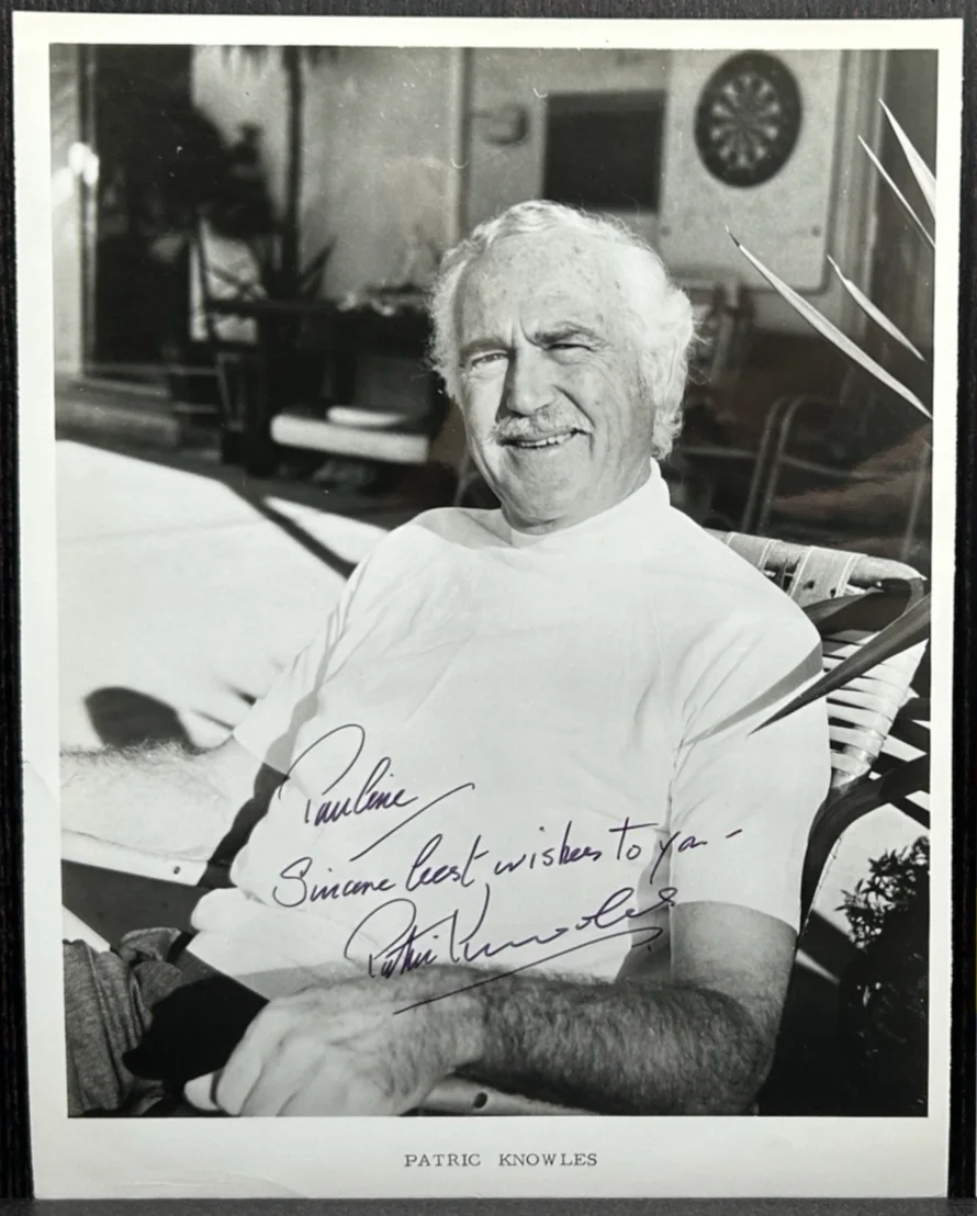 Patric Knowles — PATRIC KNOWLES HAND SIGNED PHOTO & STICKY NOTE * JSA COA Autograph * THE WOLFMAN, image 2