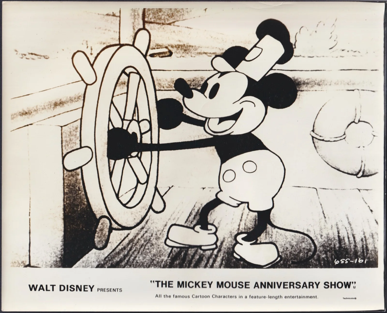 Mickey Mouse Anniversary Show 8x ORIGINAL UK B+W FOH Lobby Cards Disney 1968, изображение 2