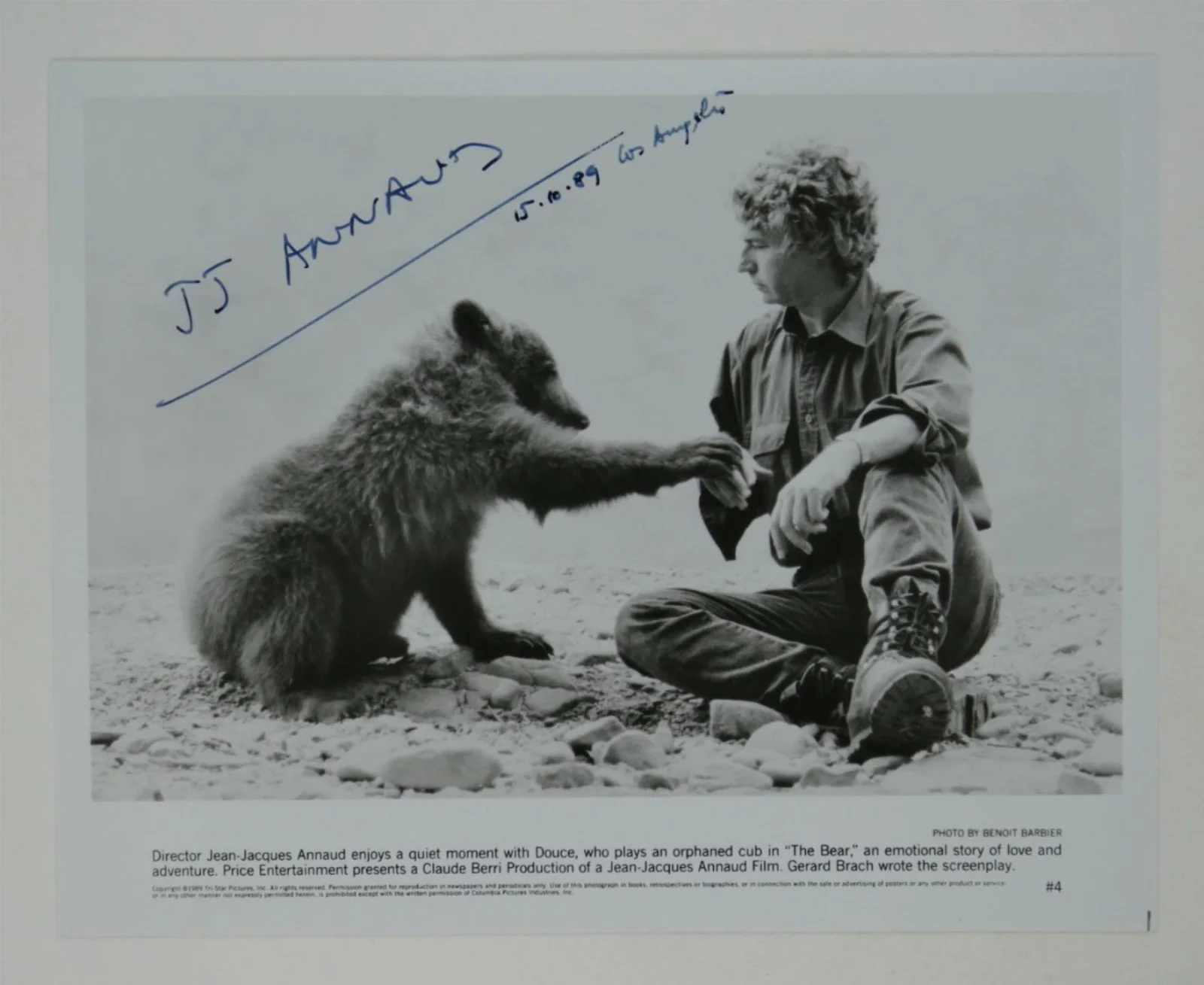 Jean Jacques JJ Annaud — Jean Jacques JJ Annaud Signed B&W 8x10 Promo Photo The Bear Autographed