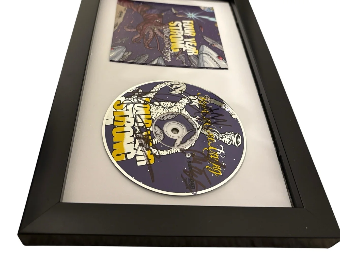 FOUR YEAR STRONG BAND SIGNED AUTOGRAPH x4 RISE OR DIE TRYING FRAMED & MATTED CD, изображение 3