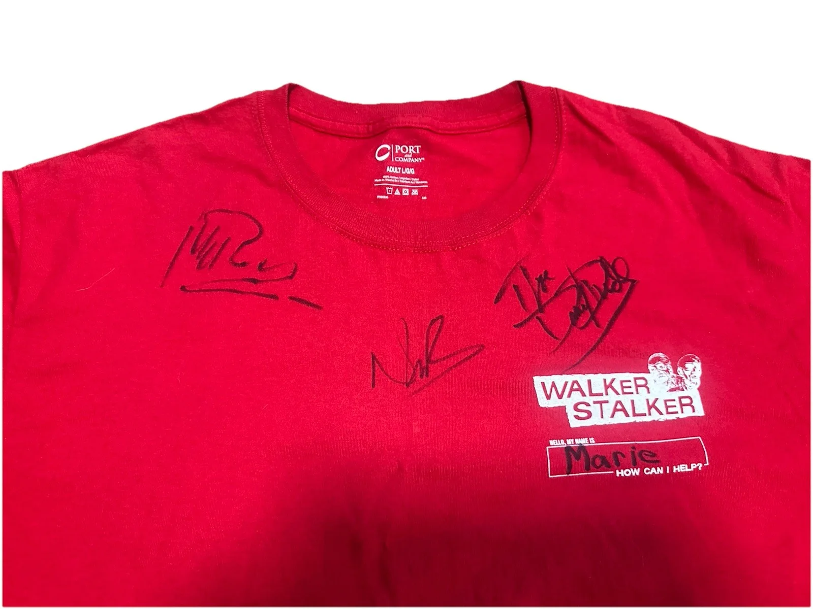 Chad L. Coleman, David Morrissey, Jeffery Dean Morgan, Nat Zang — Autographs The Walking Dead Walker Stalker Staff T-Shirt & Z Nation Negan Etc, изображение 3