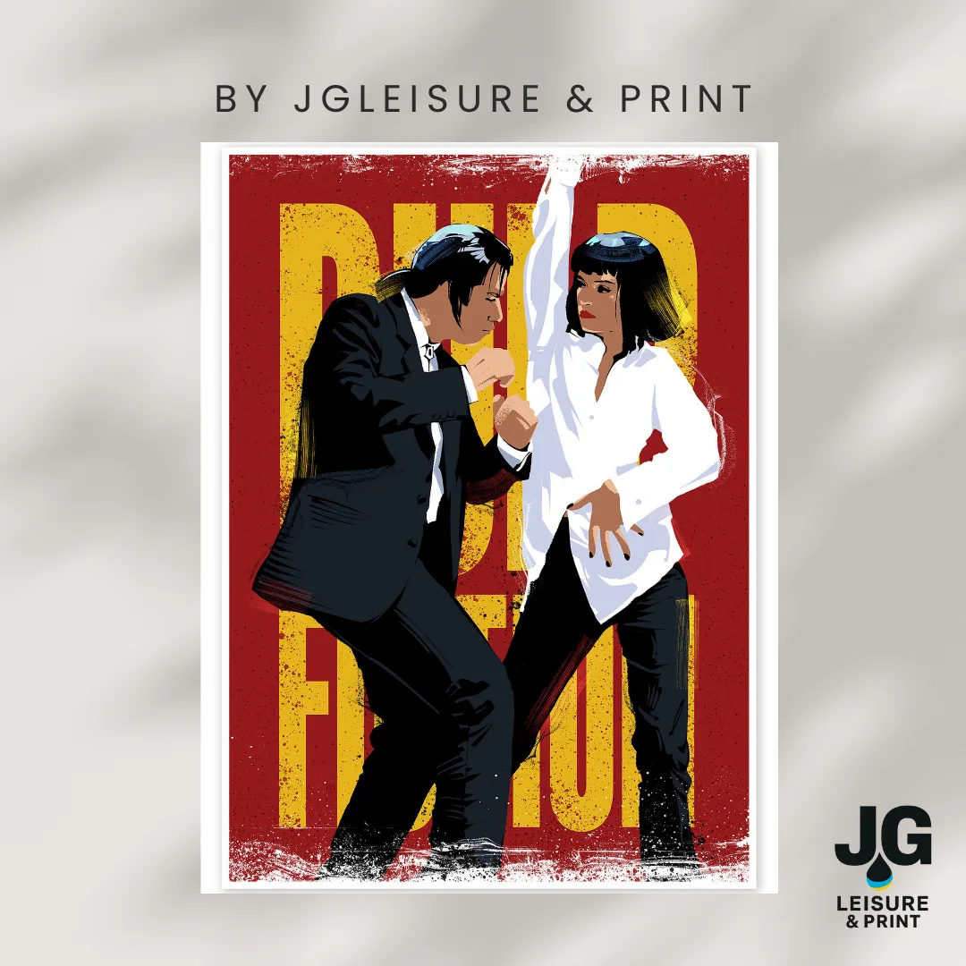 Pulp Fiction Dance Poster Print Vintage Movie Wall Art Uma Thurman John Travolta, изображение 3