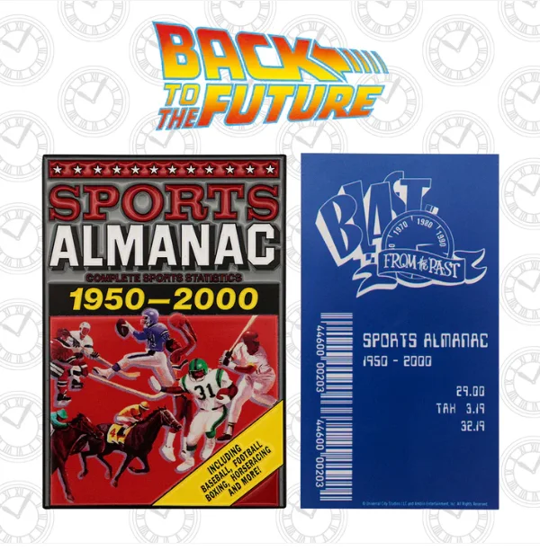Back to the Future Limited Edition Metal Sport Almanac Ingot and Special Receipt, изображение 3