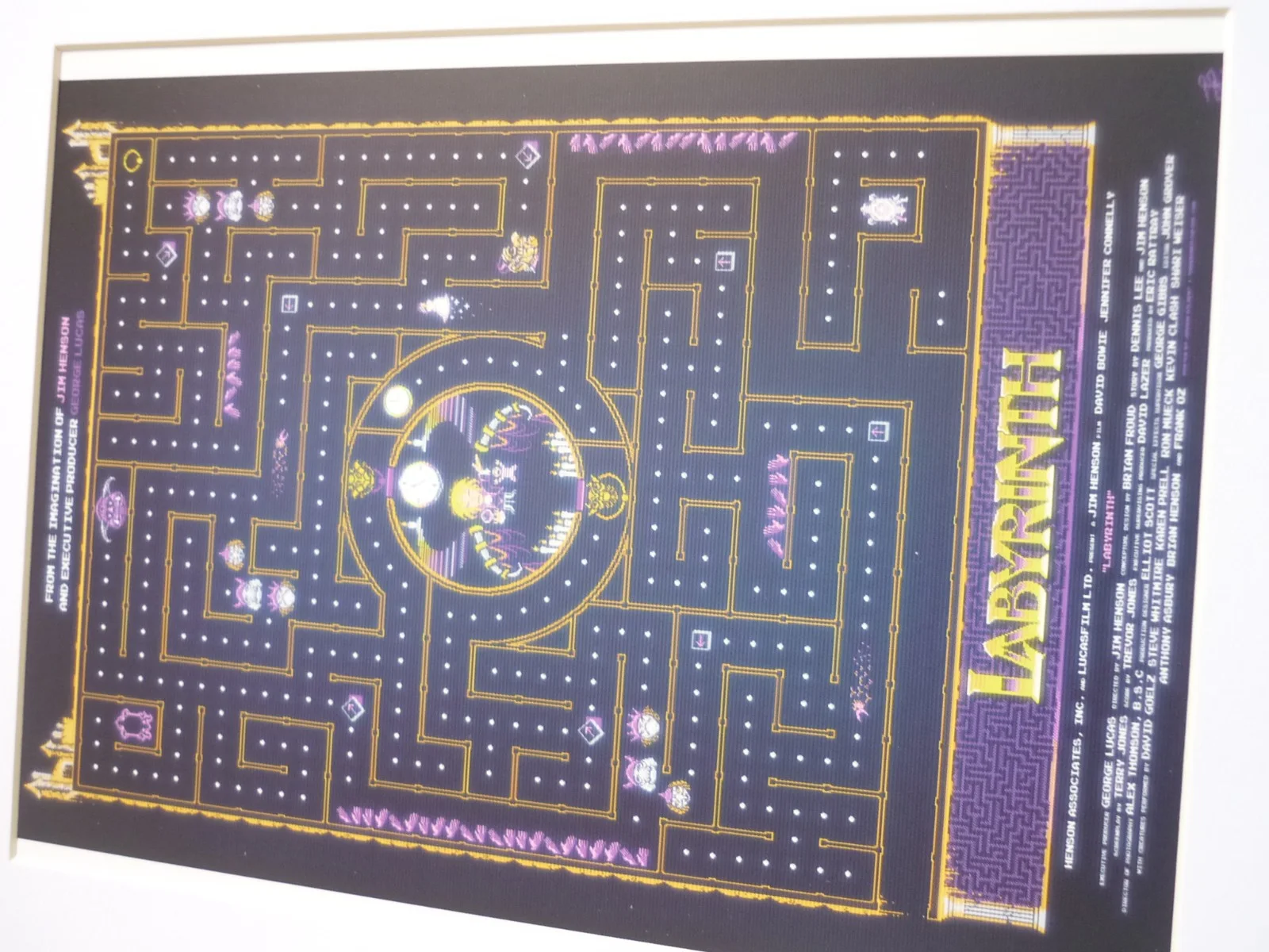 x2 set a4 ready framed dark crystal labyrinth jim henson frank oz 8bit gaming, image 3