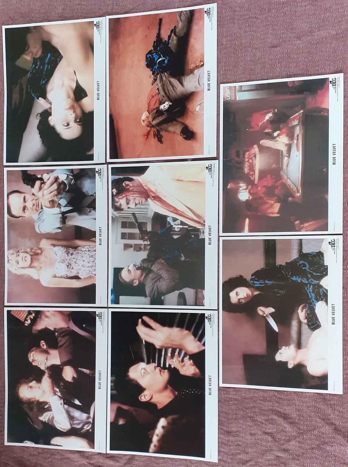 BLUE VELVET 11x14 LOBBY CARD SET 1986 DAVID LYNCH NEW UNUSED MINT, image 3