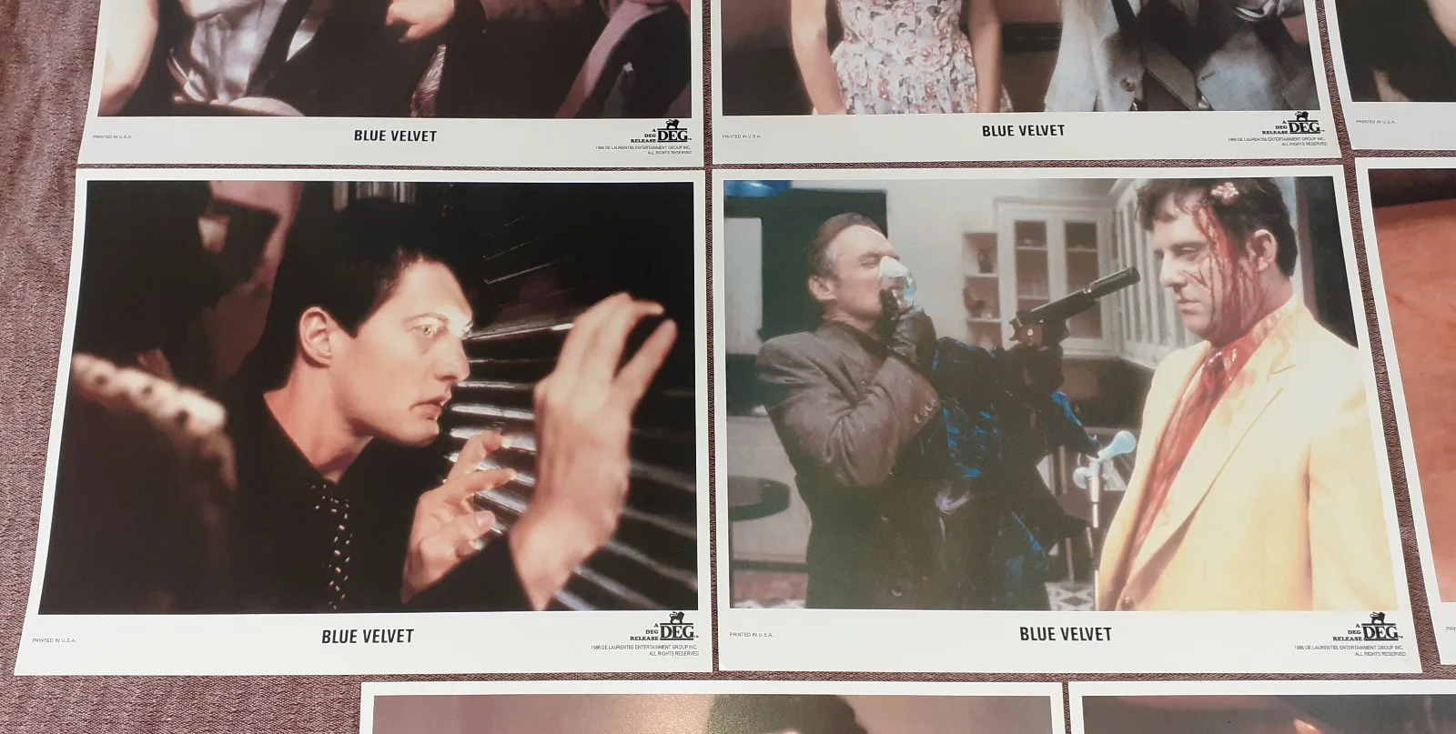 BLUE VELVET 11x14 LOBBY CARD SET 1986 DAVID LYNCH NEW UNUSED MINT, image 5