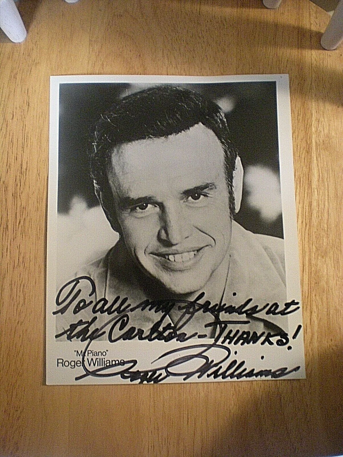 ROGER WILLIAMS HAND SIGNED PHOTO THE LATE PIANO STAR "AUTUMN LEAVES" # 1 SONG, изображение 3