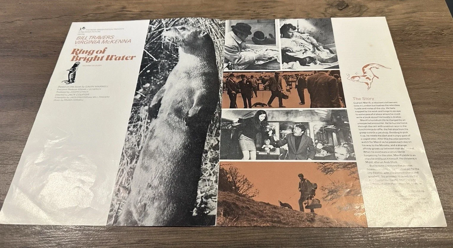 RING OF BRIGHT WATER FILM PROGRAM Brochure Bill travers Virginia McKenna, изображение 3