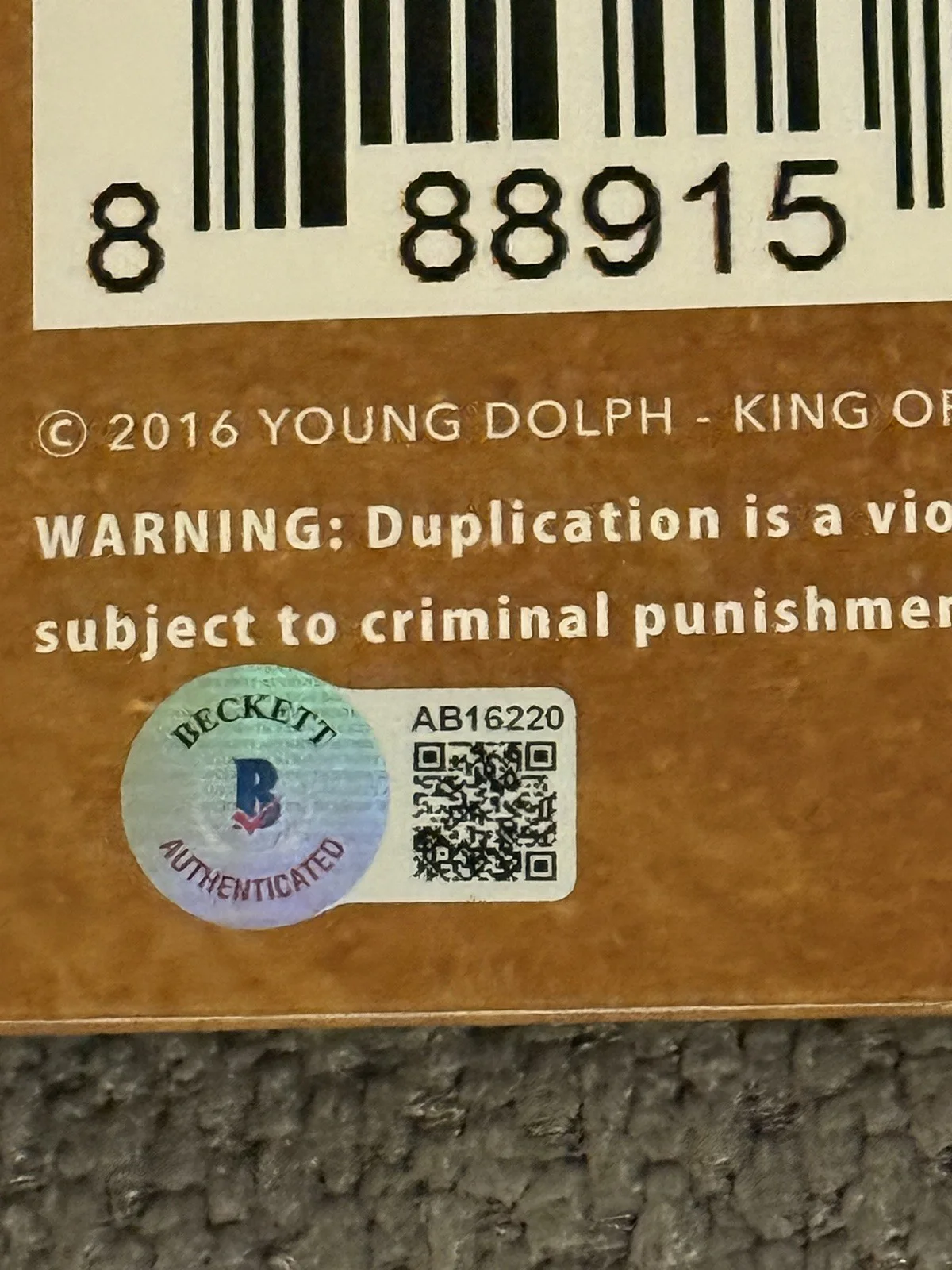 YOUNG DOLPH SIGNED AUTOGRAPH KING OF MEMPHIS Vinyl RSD BECKETT COA 10 AUTO GRADE, image 3