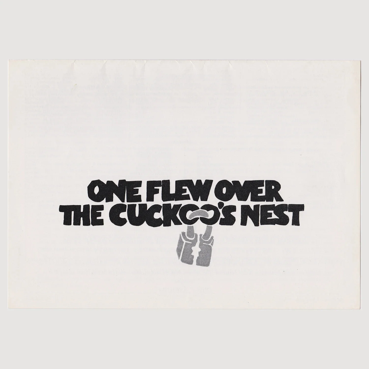 One Flew Over the Cuckoo's Nest (1975) Synopsis Sheet [folded, as issued] 24x34, изображение 4