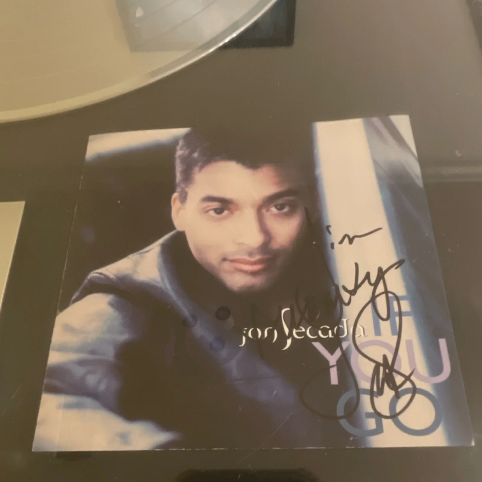 Jon Secada 'If You Go' Autographed CD Booklet Framed Display PSA/DNA, image 3