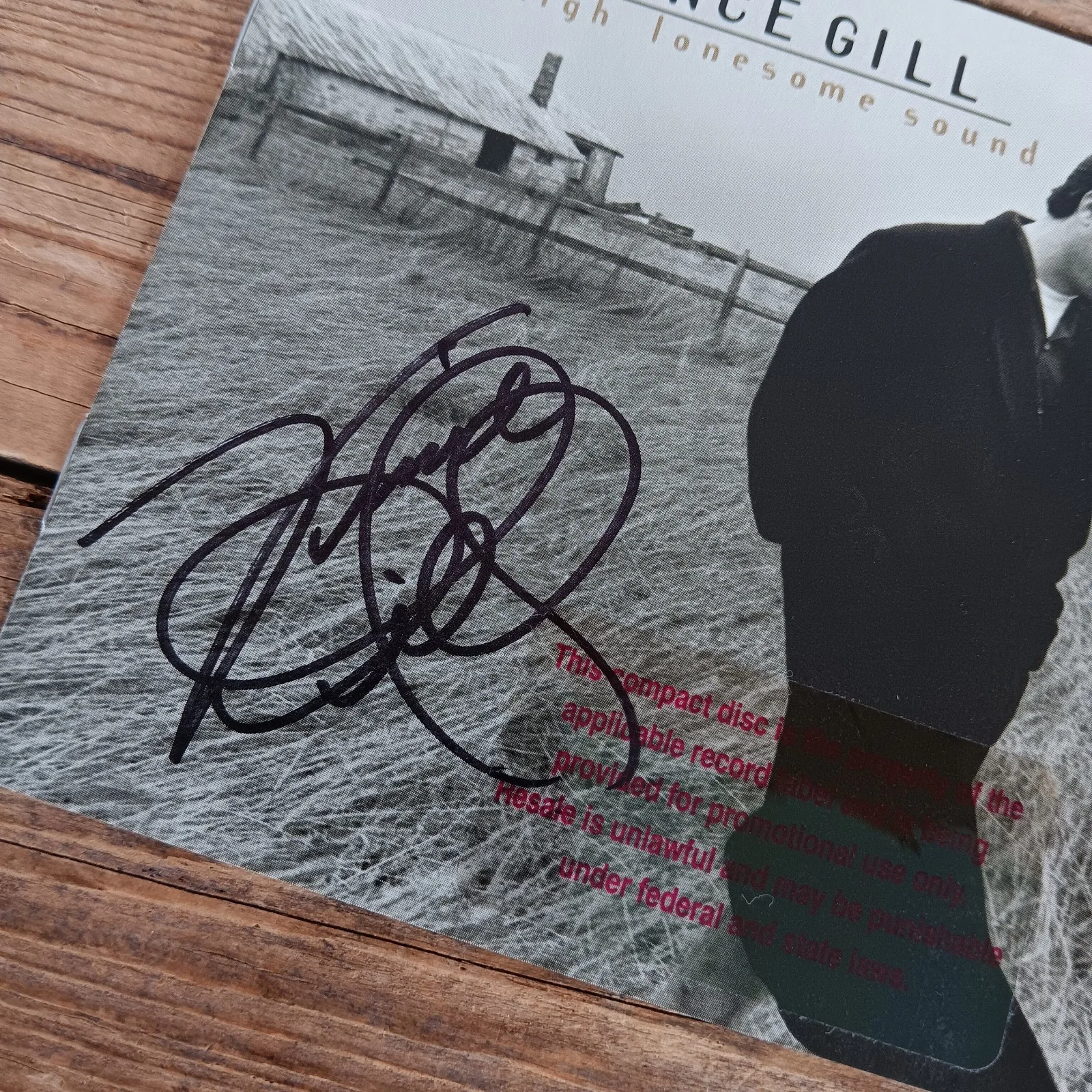 Vince Gill Signed Autographed High Lonesome Sound CD Cover Booklet Country Music, изображение 2
