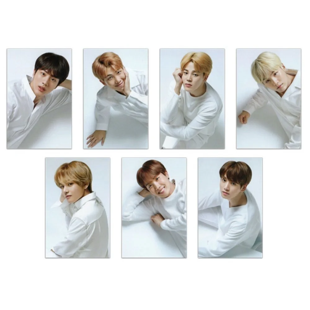 BTS Member Signed Photo Card Original 7 Pieces Set K-POP Black White Bangtan, изображение 5