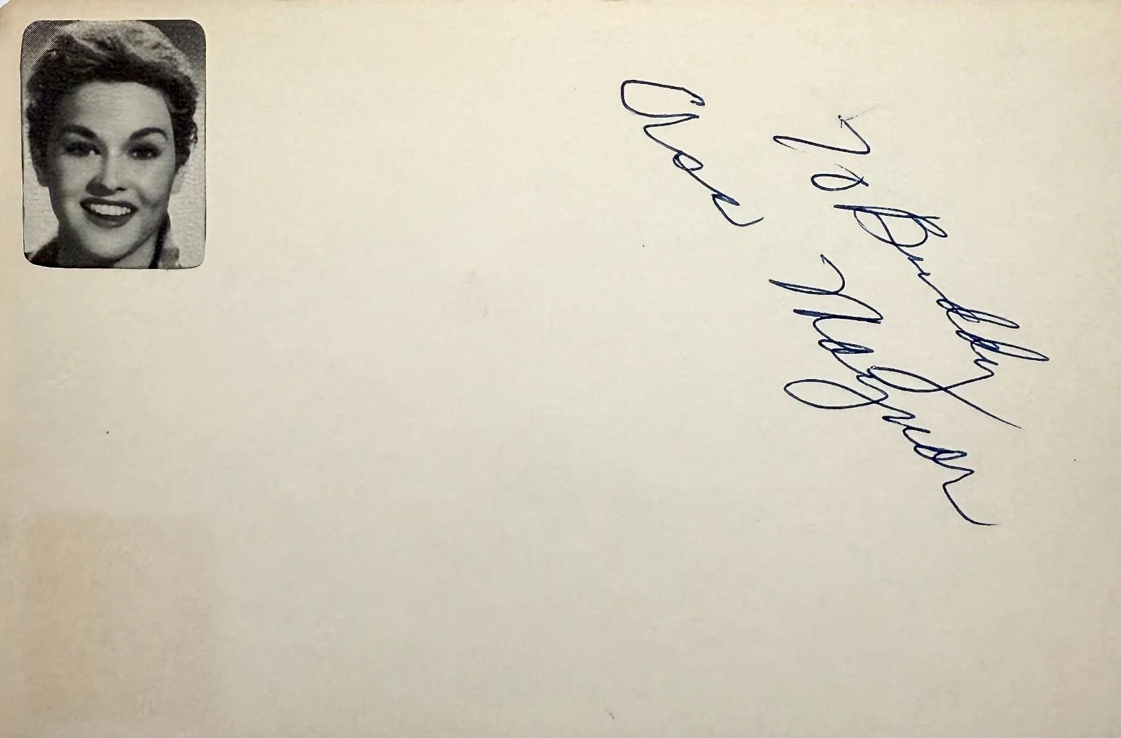 Asa Maynor — ASA MAYNOR Signed Autographed 4x6 INDEX CARD Conquest of the Planet of the Apes, изображение 3
