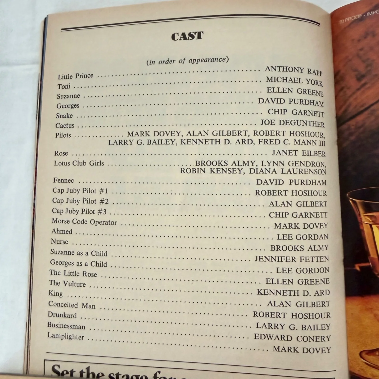 The Little Prince and The Aviator Playbill 1982 Alvin Theatre Michael York Colle, изображение 4