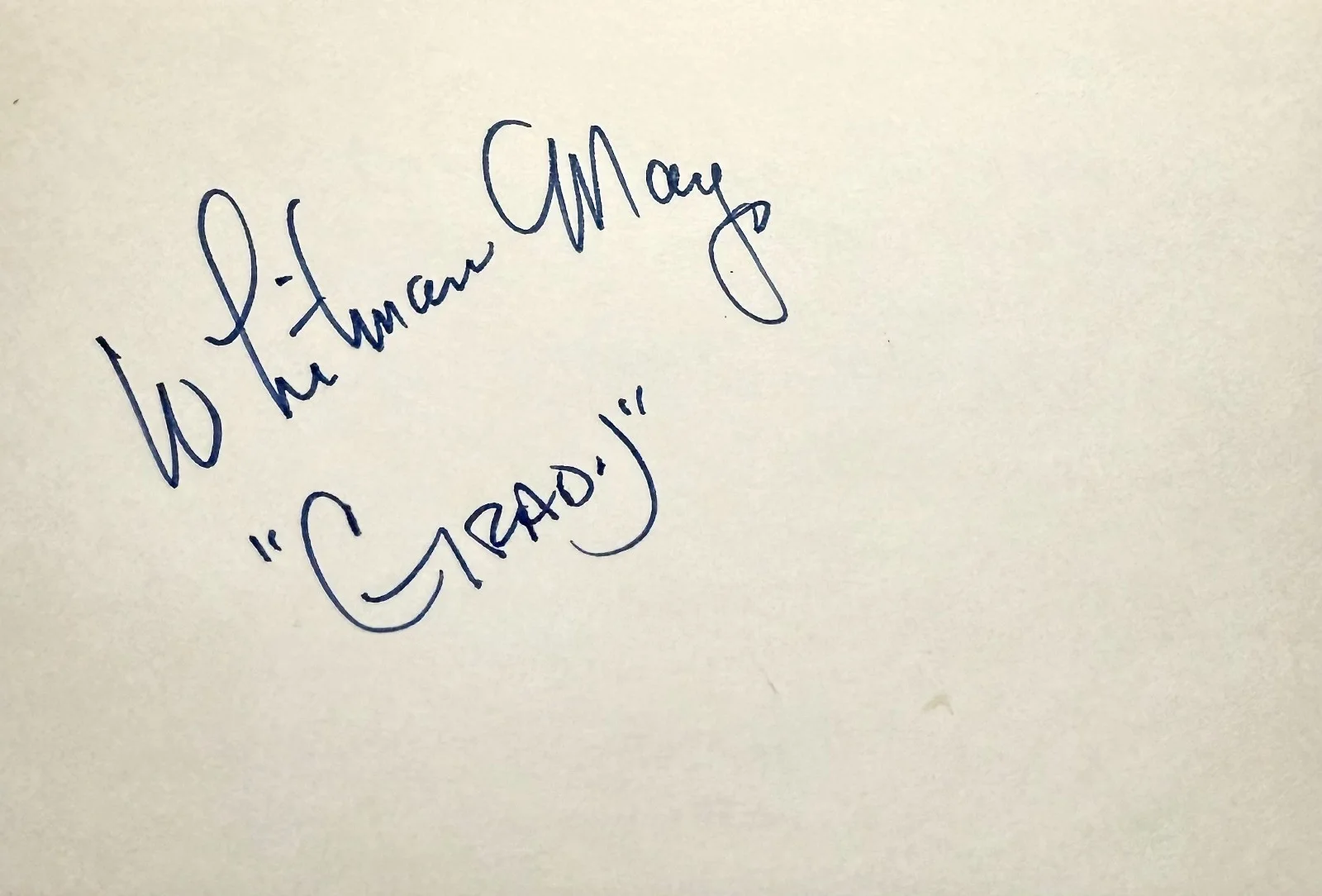 Whitman Mayo — WHITMAN MAYO Signed Autographed 4"x 6" INDEX CARD Grady Wilson SANFORD and SON, image 3