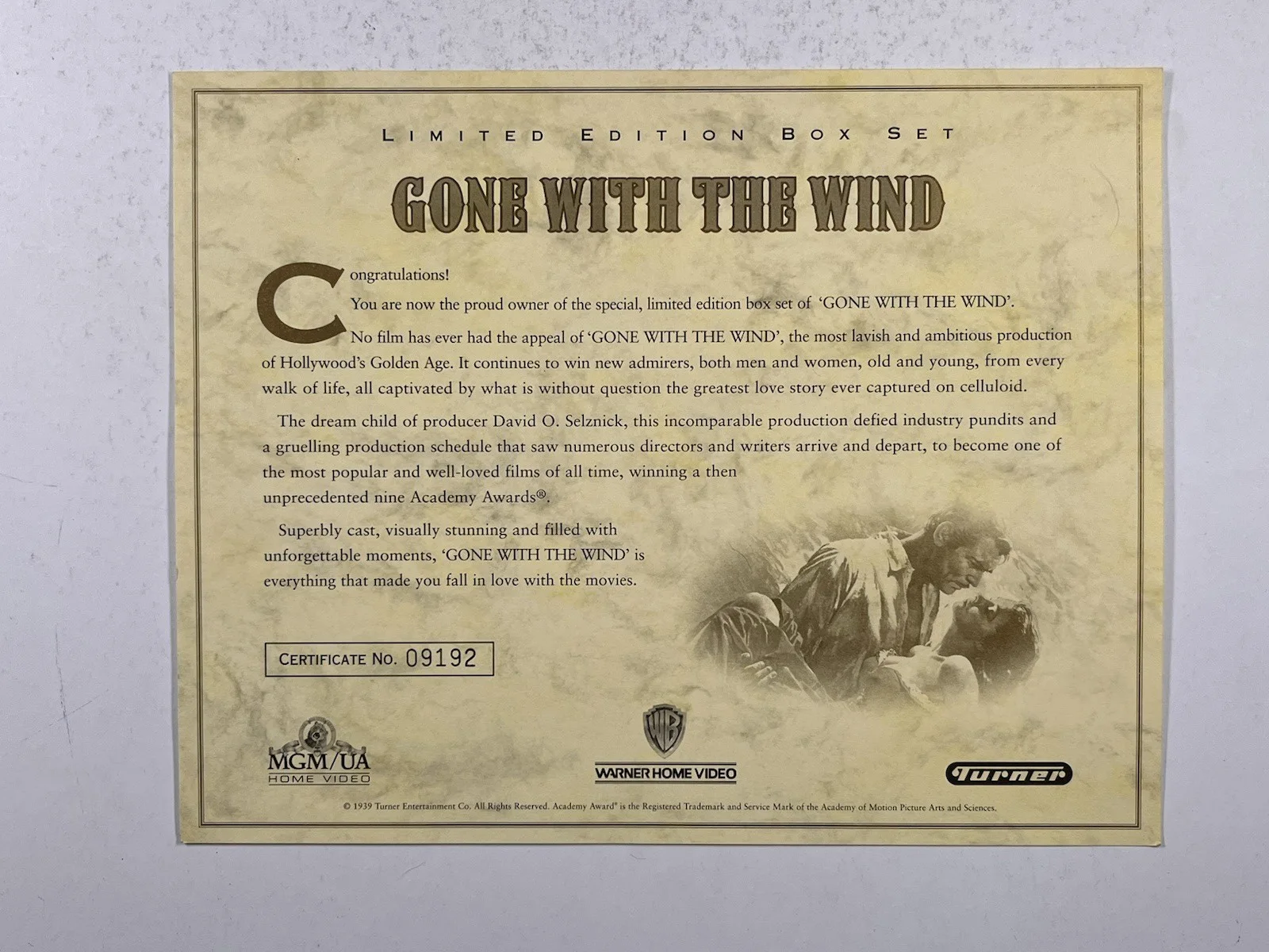 Gone With The Wind VHS Special Limited Edition Box Set Clark Gable Vivien Leigh, изображение 5